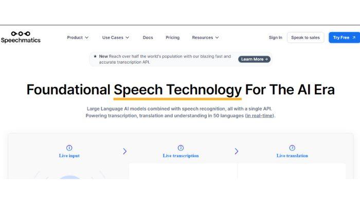 Speech Matics Best Youtube Transcript Generator