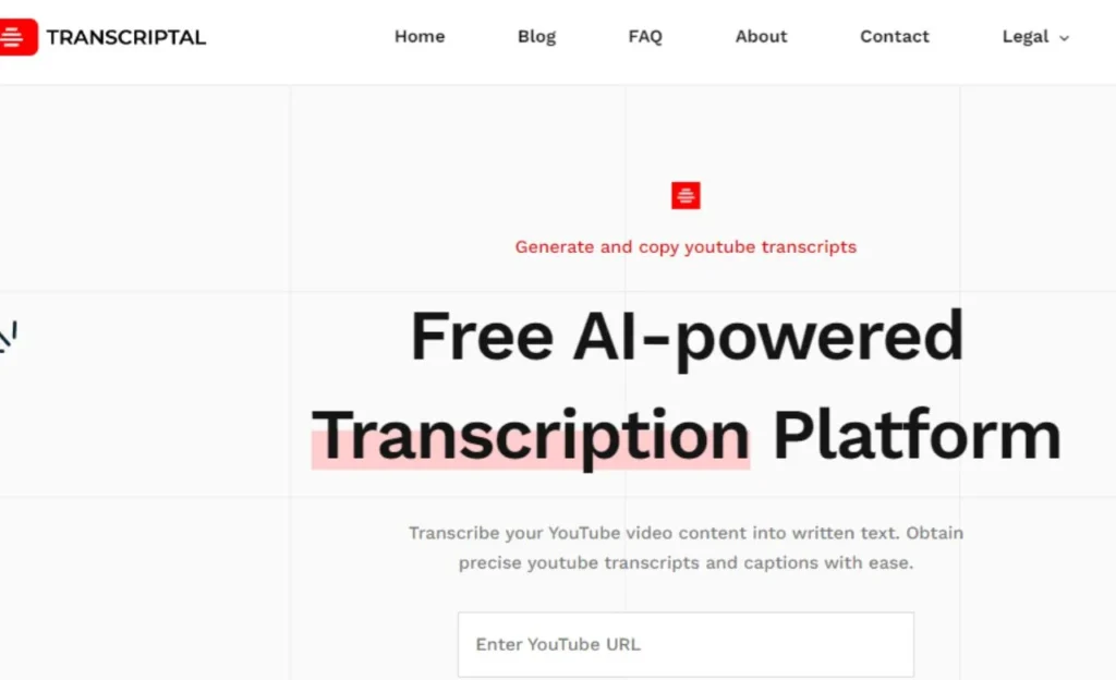 Transcriptal-youtube-transcript-generator